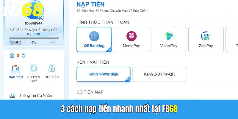 3 cách nạp tiền nhanh nhất cho bạn mới bắt đầu