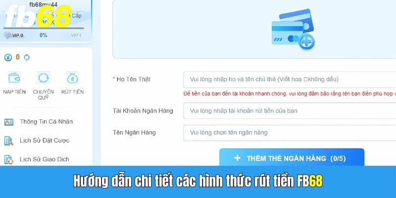 Các bước rút tiền từ tài khoản chơi game bằng chuyển khoản ngân hàng